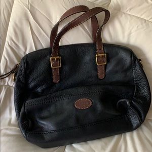FINAL SALE - Fossil Black and Brown Small Satchel